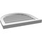 Ekena Millwork Round Top Surface Mount PVC Gable Vent: Functional, w/ 2"W x 2"P Brickmould Sill Frame, 24"W x 22"H GVPRT24X2203SF - alternate 4